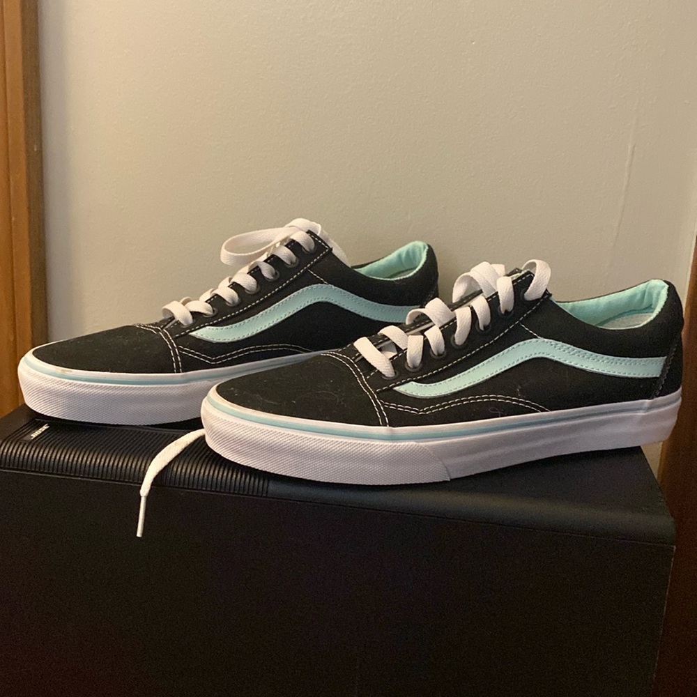 Teal and Black Vans💕